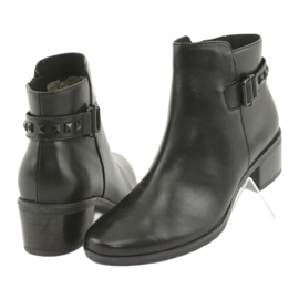 Caprice Women's leather boots with studs 25433 black 3