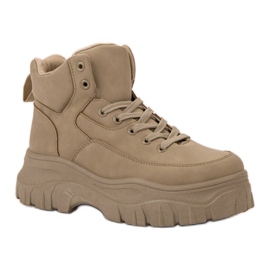 Kylie Lace-up Shoes On The Platform brown 1