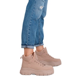 Kylie Lace-up Shoes On The Platform pink 1