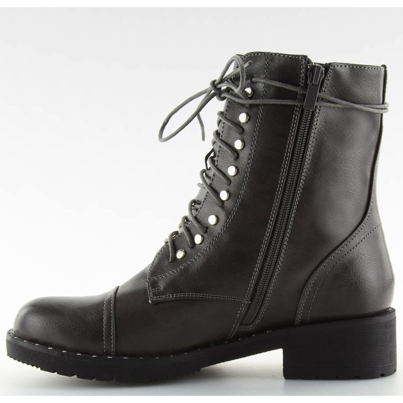 Gray boots with studs gray B0-193 Gray grey 2