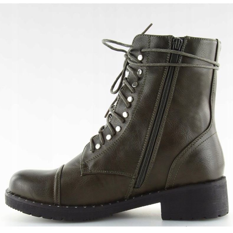 Green boots with studs B0-193 Green 2