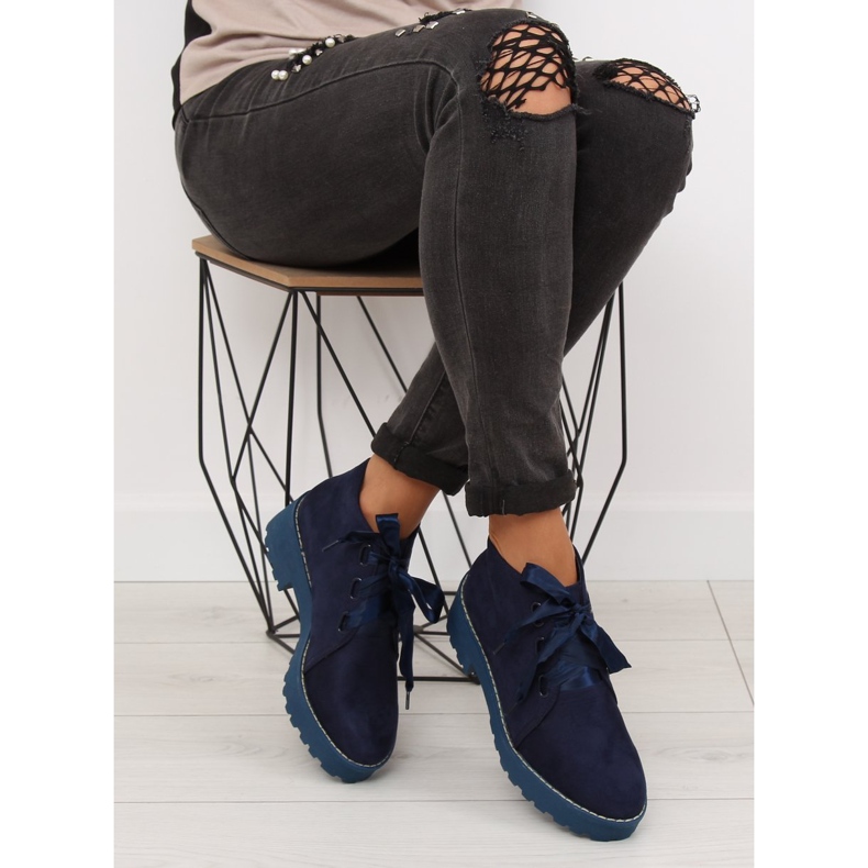 Navy blue boots for women LL219 Blue 1