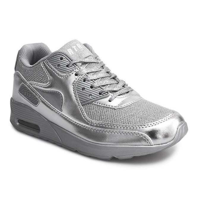 Sport running shoes D1-19 Silver grey 1