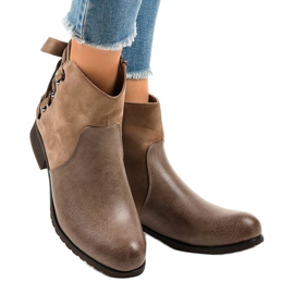 Khaki suede insulated boots C562 multicolored green 1