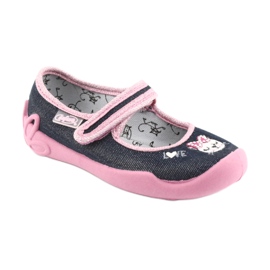 Befado children's shoes 114X352 navy blue pink 2