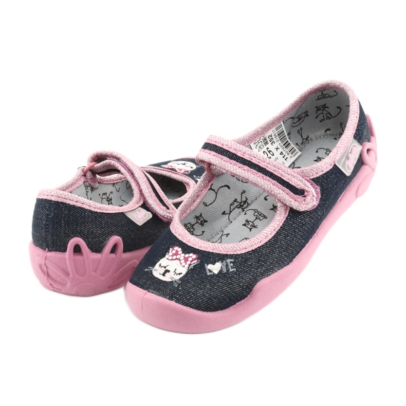 Befado children's shoes 114X352 navy blue pink grey 4