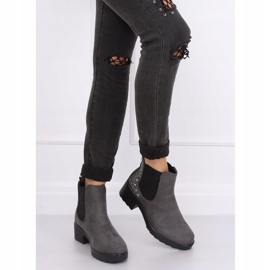 Gray Chelsea boots with studs Z175 Gray grey 2