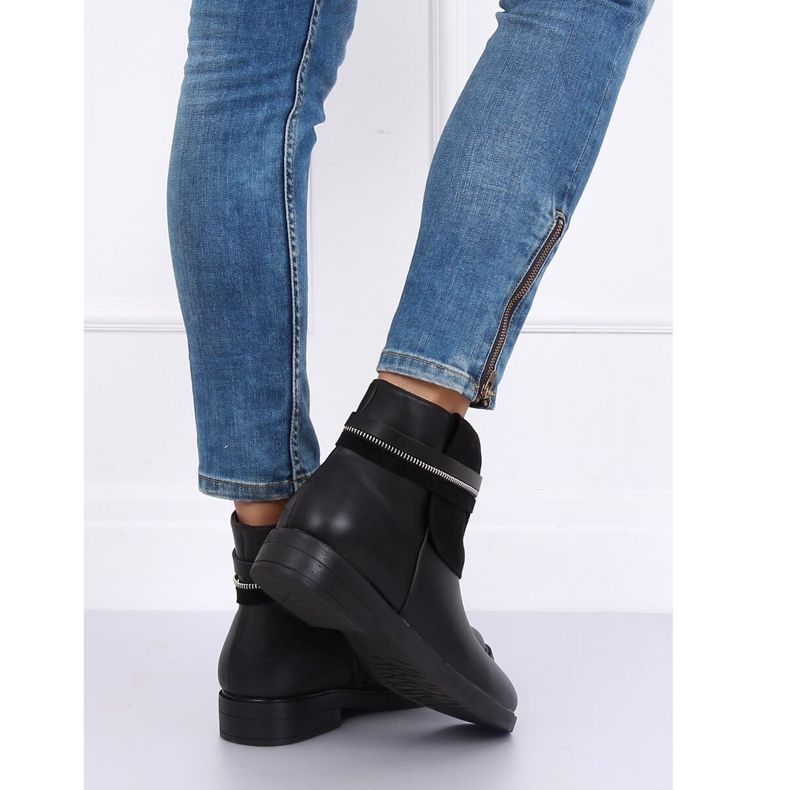Black Chelsea boots for women HFN-2276-2 Black 2