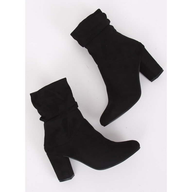 Black FR-1186 Black high-heeled boots 1