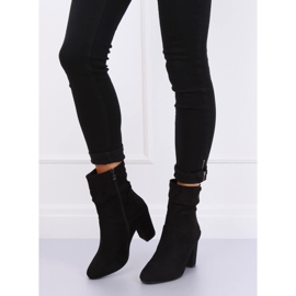 Black FR-1186 Black high-heeled boots 2
