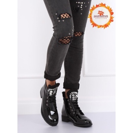 Black lacquered women's boots NC866 Black 1