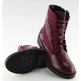 FC-H65 Wine maroon boots for women red 2