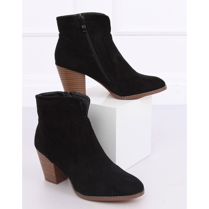 Black high-heeled boots YL96006 Black 1