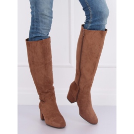 Brown high heels YQ218P Camel 2