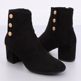 Black YL51 Black high-heeled boots 2