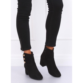 Black YL51 Black high-heeled boots 1