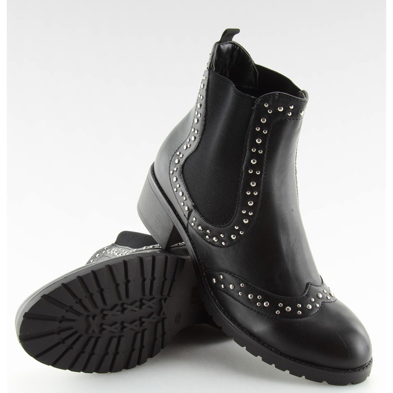 Black Jodhpur boots with studs FC-H63 Black 1