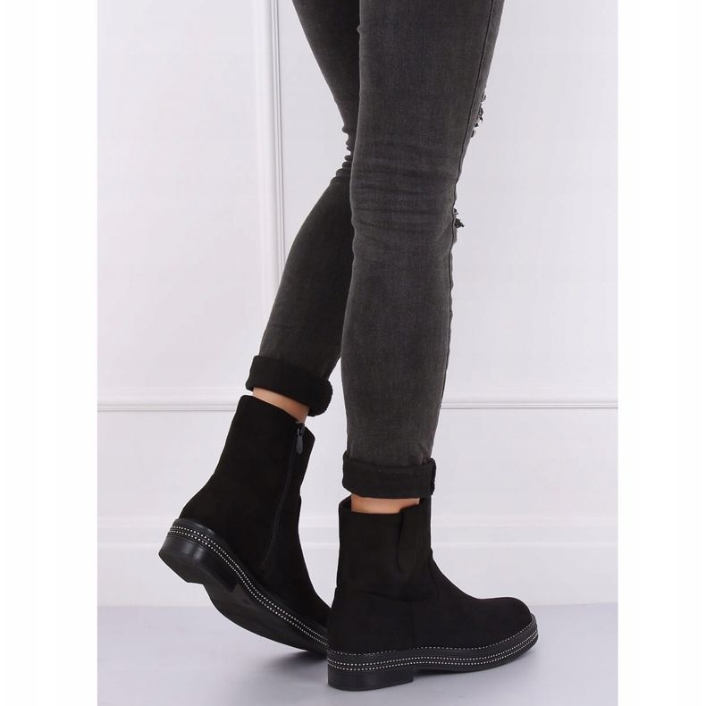 Black women's flat black boots CH1812-2 Black 2 Black women's flat black boots CH1812-2 Black 2