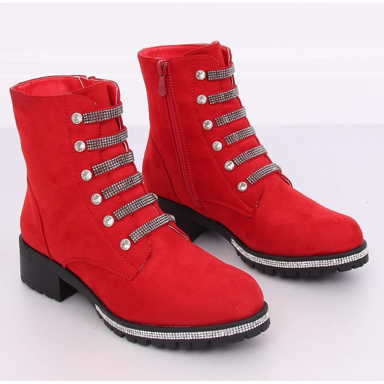 Military red boots CH1818-2 Red 2