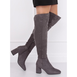 Gray Over-knee boots YQ215 Gray grey 2 Gray Over-knee boots YQ215 Gray grey 2