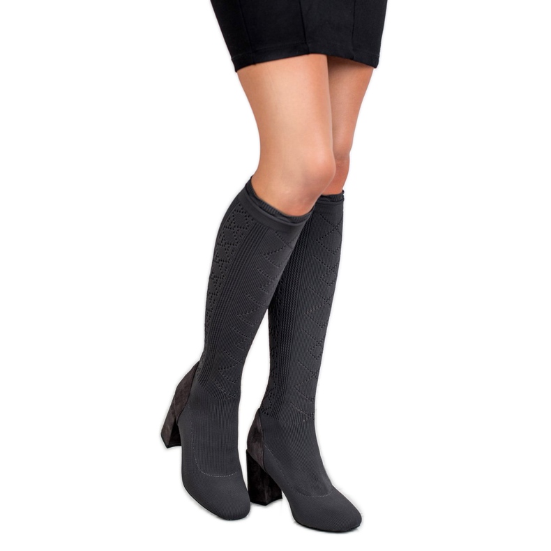 Seastar Gray openwork boots grey 1