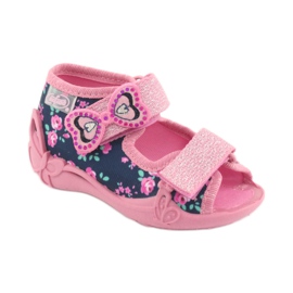 Befado yellow children's shoes 242P094 navy blue pink 1 Befado yellow children's shoes 242P094 navy blue pink 1
