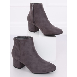 Gray Low-heeled gray boots YQ216P Gray grey 1