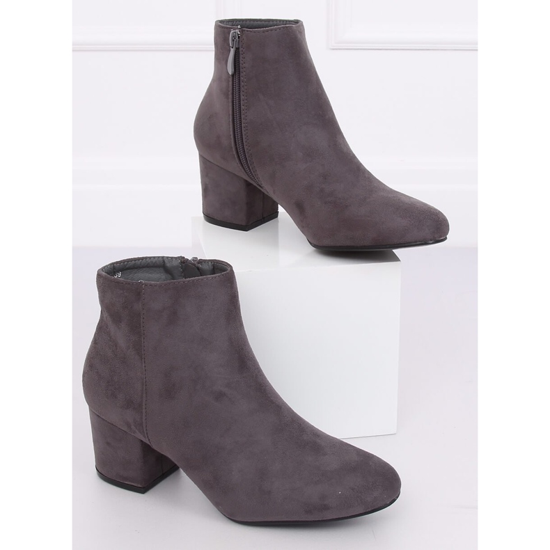 Gray Low-heeled gray boots YQ216P Gray grey 1