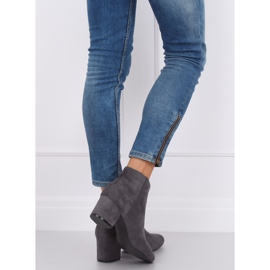 Gray Low-heeled gray boots YQ216P Gray grey 2