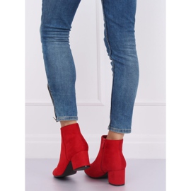 Red low-heeled boots YQ216P Red 2