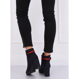 Navy blue high-heeled boots NC923 Navy 1