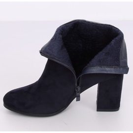 Navy blue high-heeled boots NC923 Navy 2