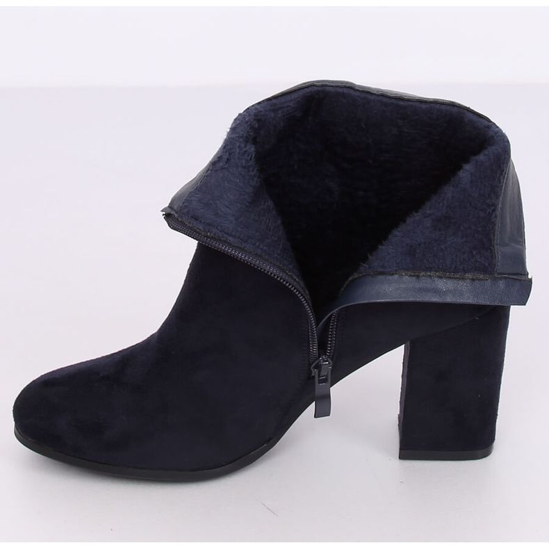 Navy blue high-heeled boots NC923 Navy 2