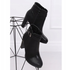 Black F815-2 Black high-heeled boots 2