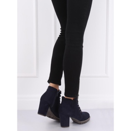 Navy blue high-heeled boots 995-30 Navy 2