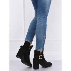 Black YL53 Black high-heeled boots 1