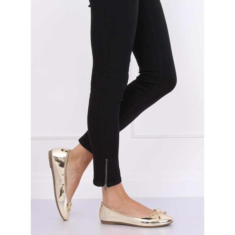 Metallic gold ballerinas 9988-139 Gold golden 2