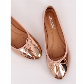 Champagne metallic ballerinas 9988-139 Champagne pink 1