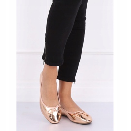 Champagne metallic ballerinas 9988-139 Champagne pink 2