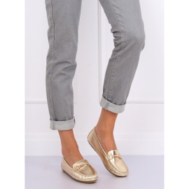 Gold women's loafers L7189A Gold golden 1