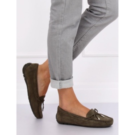 Green Women's loafers R812 Green 2