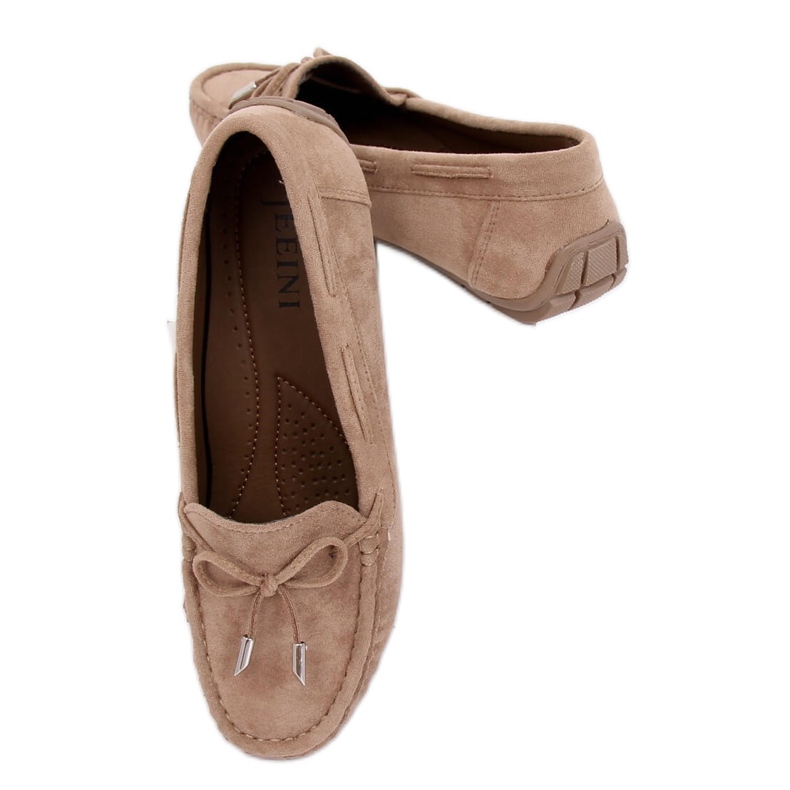 Women's beige loafers R812 Khaki brown multicolored 1