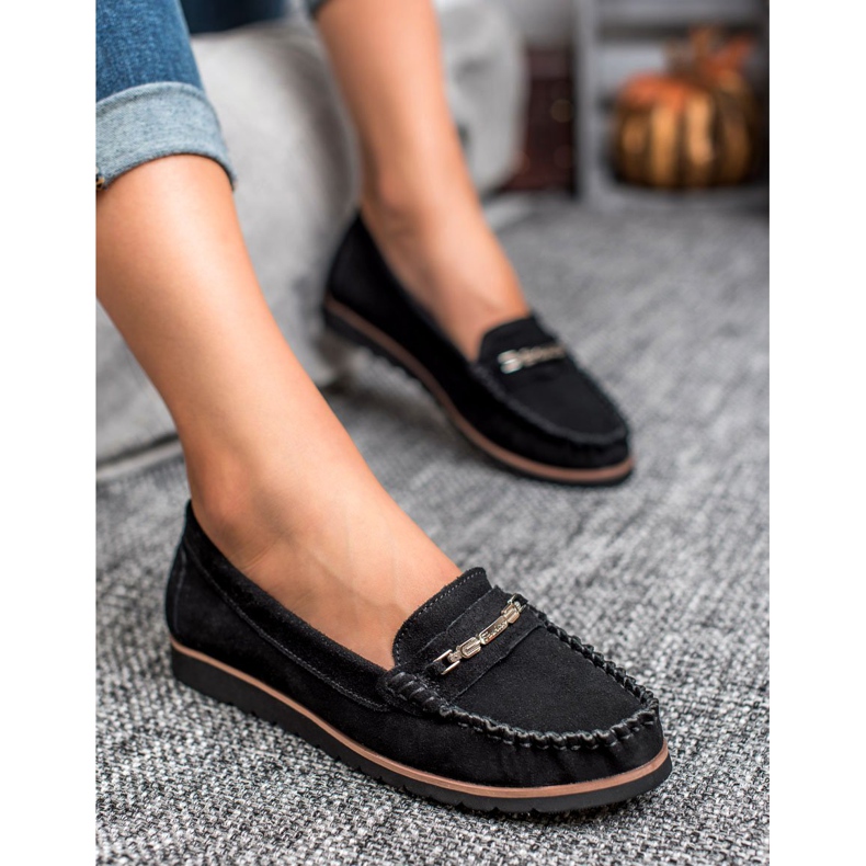 Filippo Comfortable Leather Loafers black 2