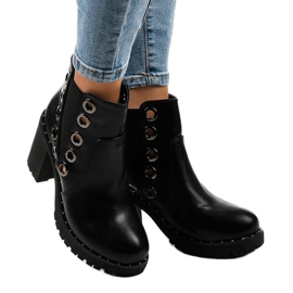 Black ankle boots with D37-5 studs 2