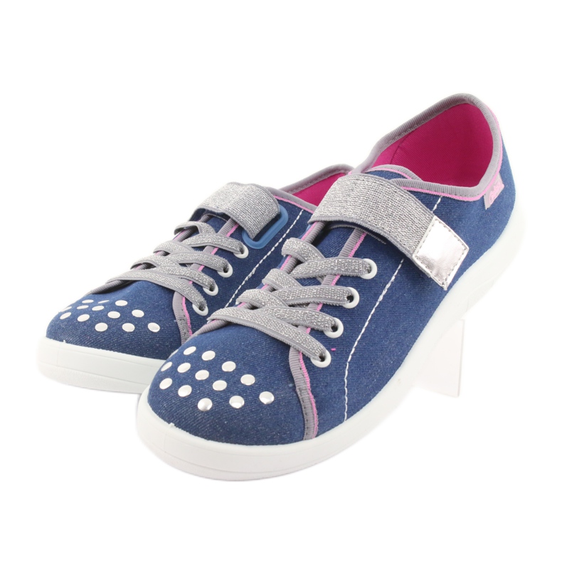 Befado children's shoes 251Q109 blue pink grey 3