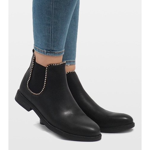 Black insulated boots with an elastic band 1003-PA 2