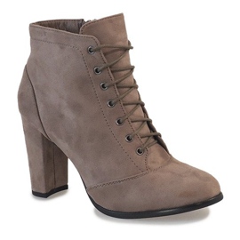Khaki suede ankle boots on the JA161 post multicolored 1