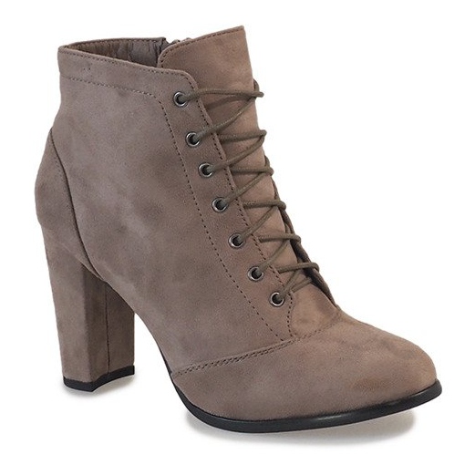 Khaki suede ankle boots on the JA161 post multicolored 1