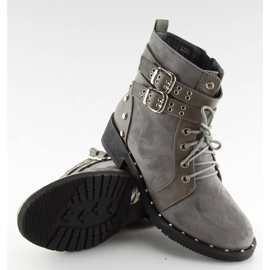 Gray Lace-up boots L3382 Gray grey 1