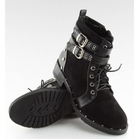 Black lace-up boots L3382 Black 1